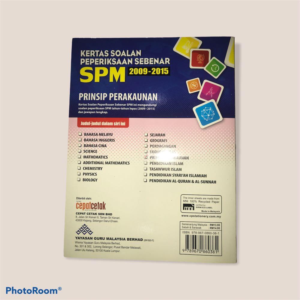 Kertas Soalan Peperiksaan Sebenar Spm Prinsip Perakaunan Books Stationery Books On Carousell