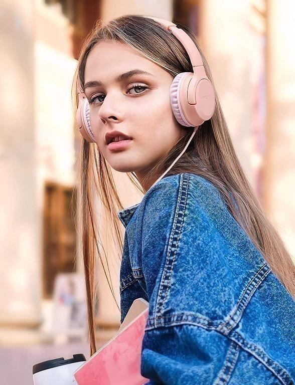 Kids Headphones Mpow CHE2 Wired Headphones for Girl Kids Teen Children Headphones with Volume Limit Foldable Adjustable On Ear Headphones for School Travel Compatible with Cellphones Tablets PC Crumpl...
