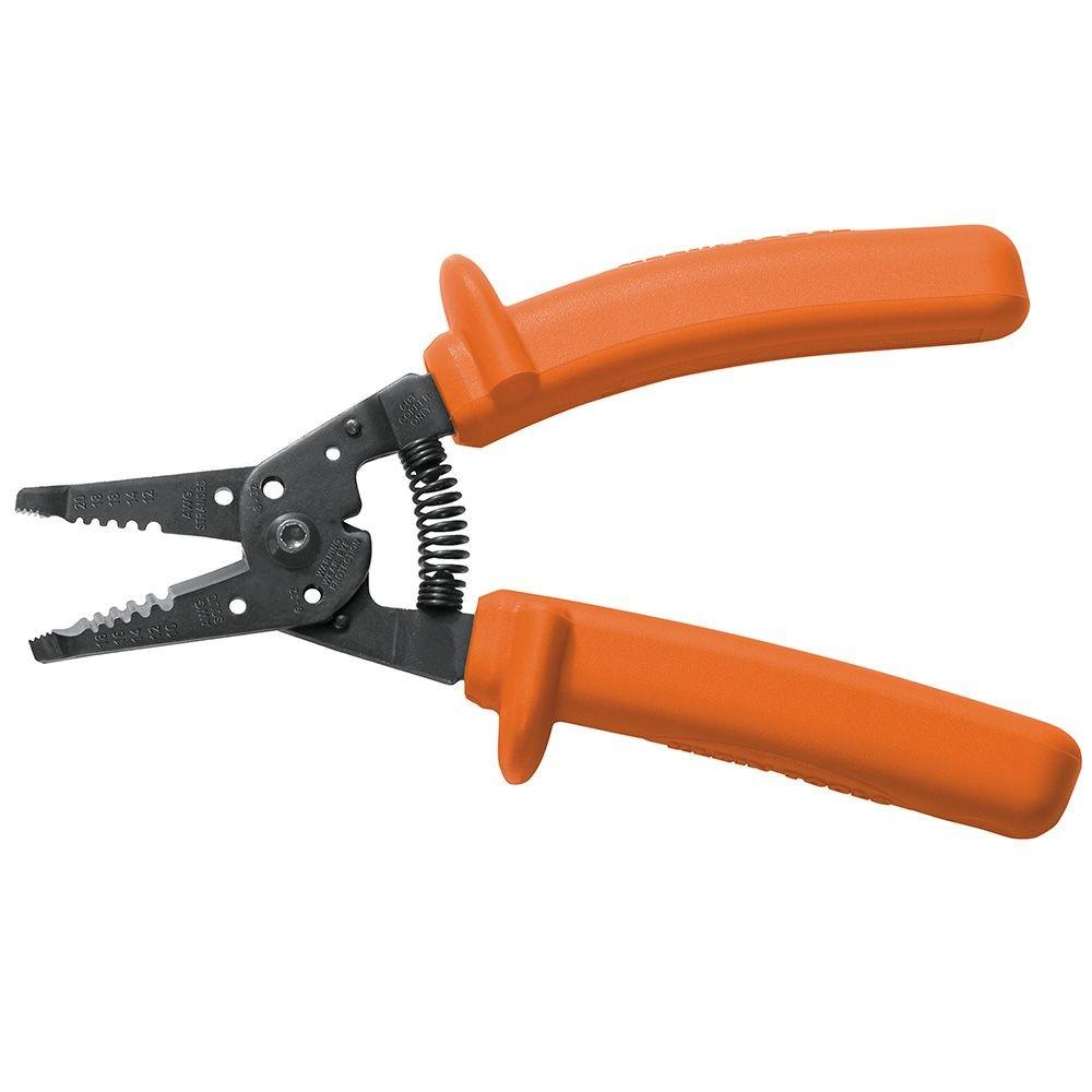 Klein Tools Insulated Wire Stripper (Category: Construction Tools & Equipment) located in Caloocan City. Submitted by dianethriftstore (Listing ID 1074739882, Image 2). Description: Individually tested to meet or exceed ASTM F1505-16 and IEC 60900:2018 standards for insulated toolw Cuts, strips, loops and gauges both 10-18 solid and 12-20 stranded AWG wire Cleanly shears 6-32 and 8-32 screws Spring-loaded action for self-opening Hardened steel wi