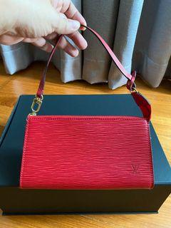 LV epi leather pochette
