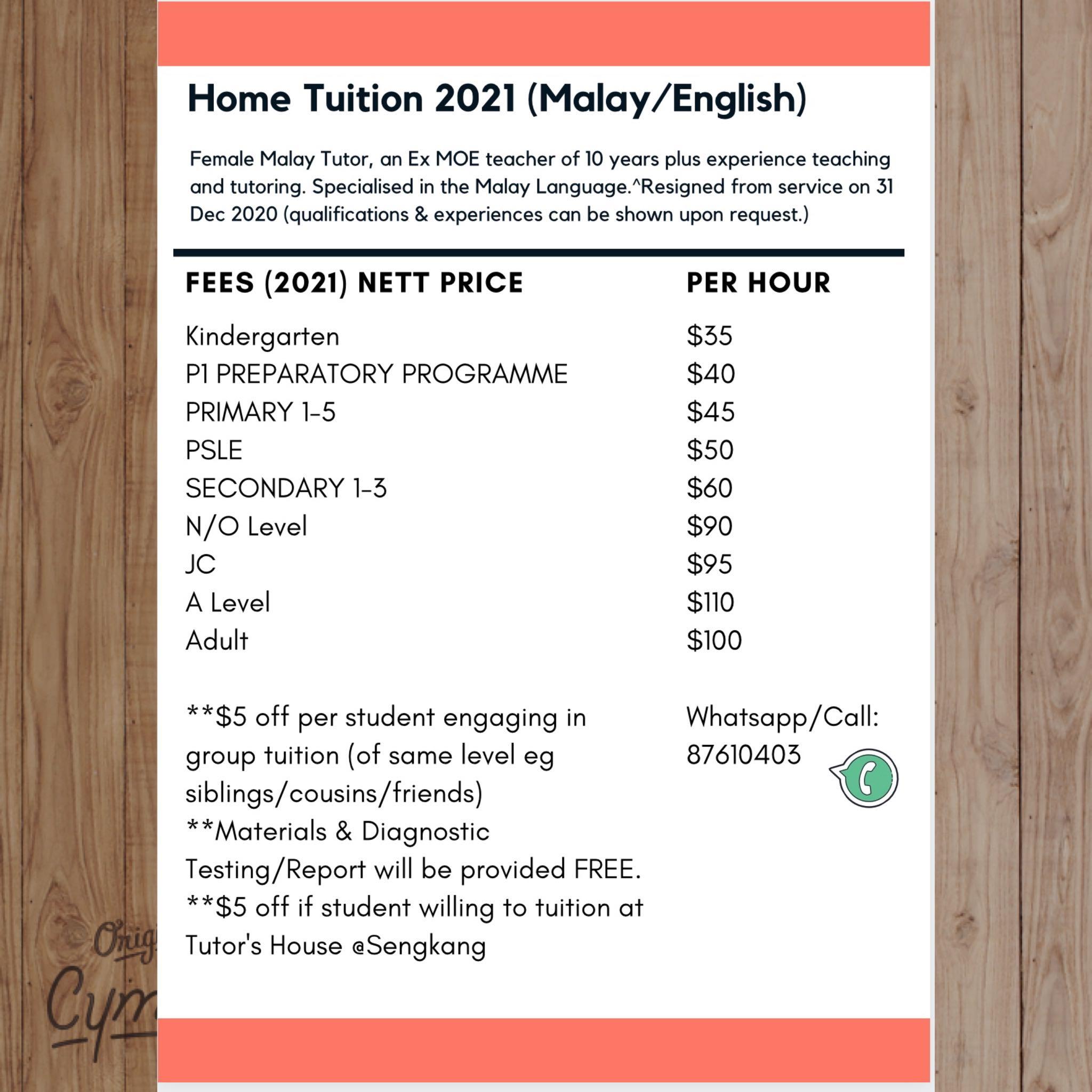 Malay English Home Tuition Tutor Is An Ex Moe Teacher Specialized In Malay Language Learning Enrichment Enrichment Tuition On Carousell