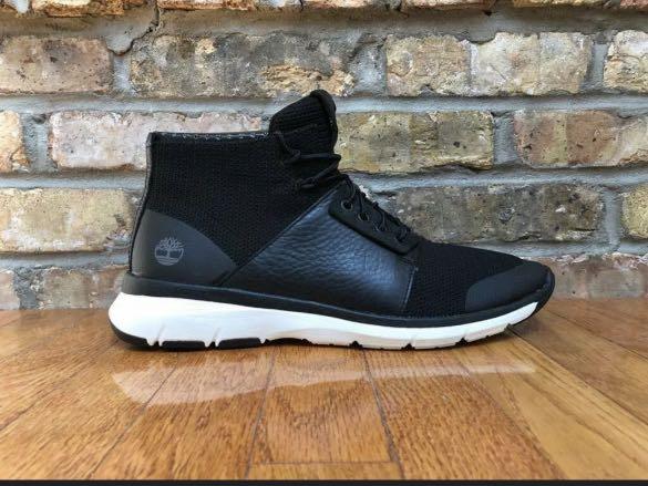 Mens Timberland Altimeter Leather Fabric TB0A1NRZ Black NEW Sz 9.5 UK 9
