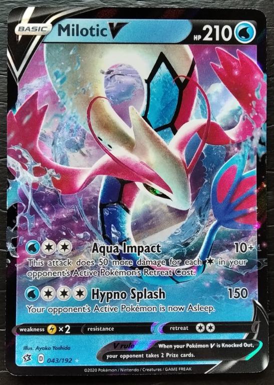 Milotic V 043 192 M Full Art Rare Single Card Ptcg Pokemon Cards Sword Shield Rebel Clash Toys Games Board Games Cards On Carousell