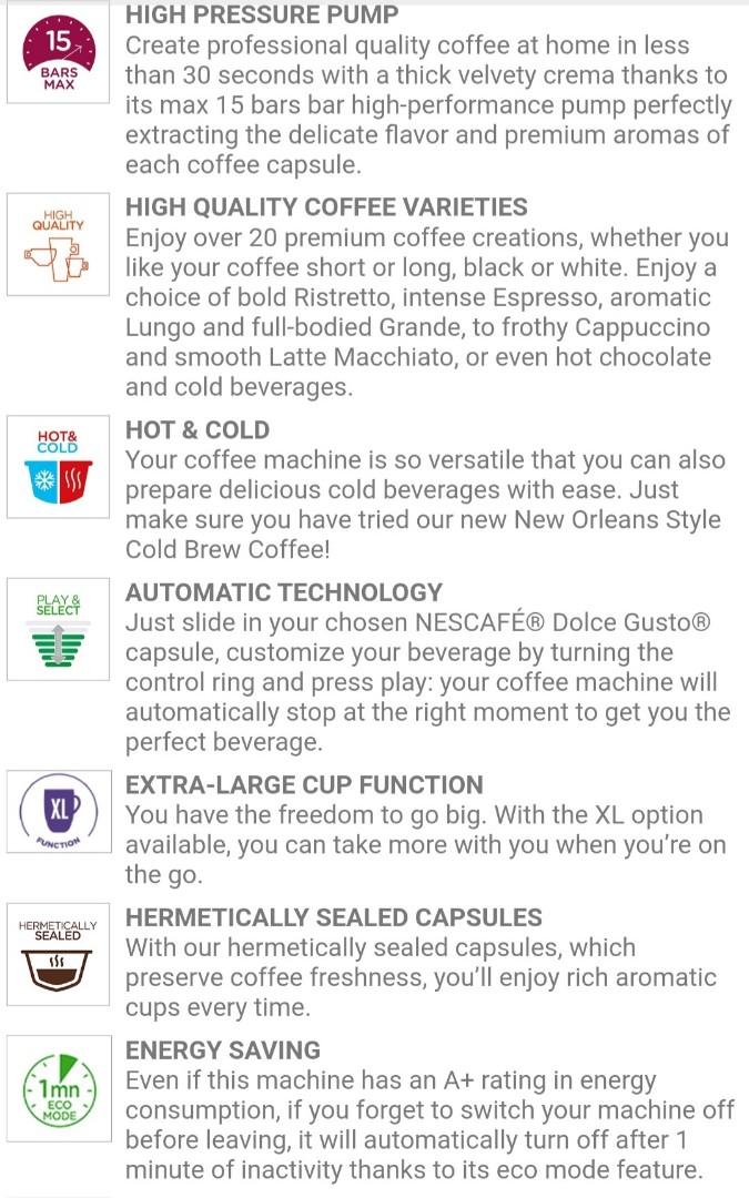 Nescafe Dolce Gusto Genio S Basic White Color Coffee Machine Maker Tv Home Appliances Kitchen Appliances Coffee Machines Makers On Carousell
