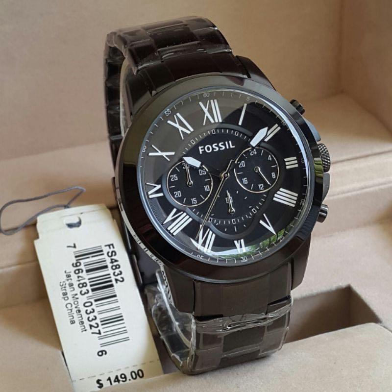Fossil Watch Black Fs4832, Fesyen Pria 
