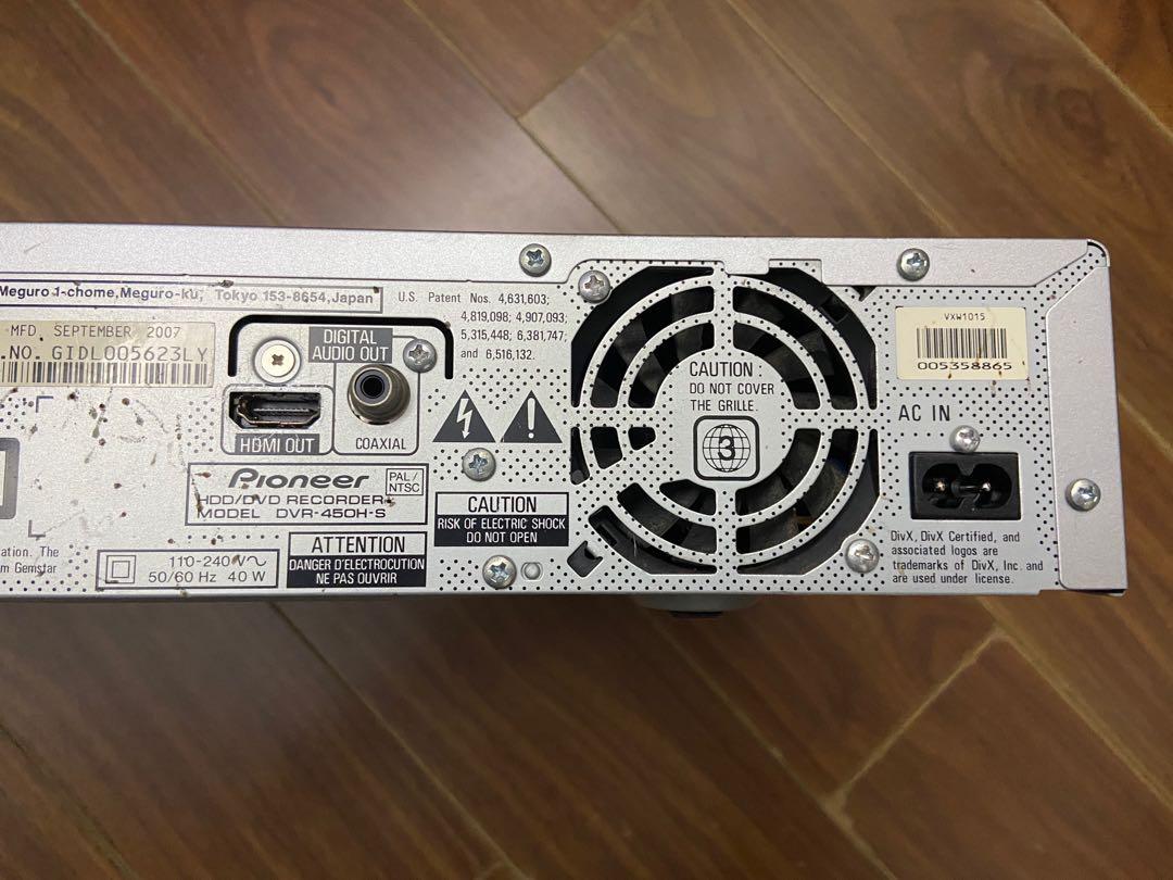 Pioneer HDD/DVD Recorder DVR450HS, 音響器材, 錄音機 Carousell