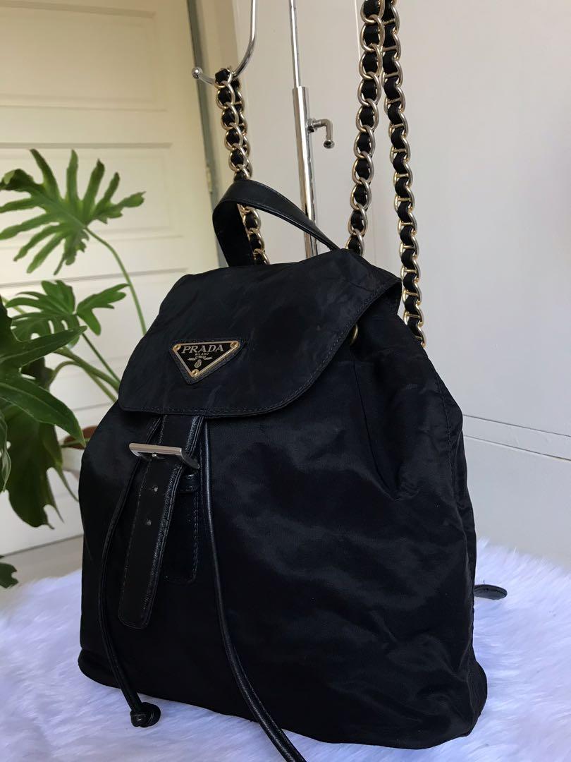 Prada chain backpack online