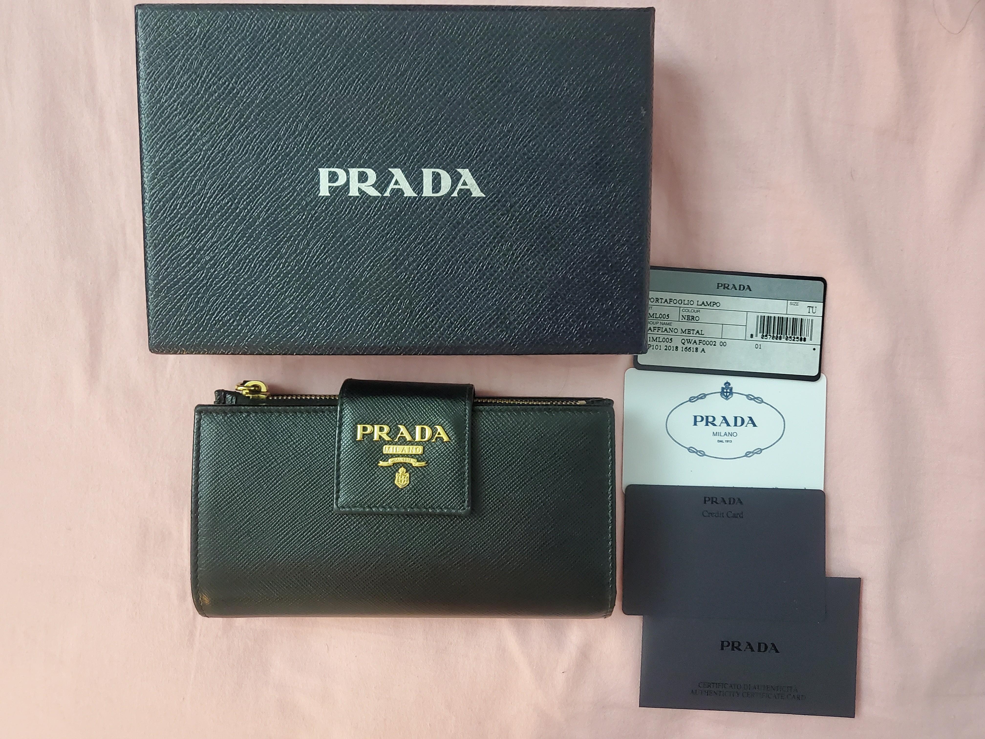Prada Saffiano Metal Medium Flap Wallet