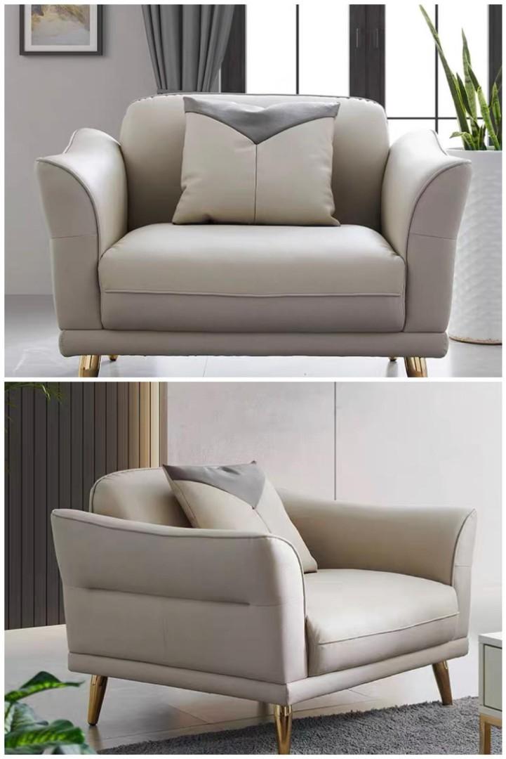 Levin Sofa Genuine Cowhide Leather Top Grain 1/2/3/4 seater/ Foot Rest