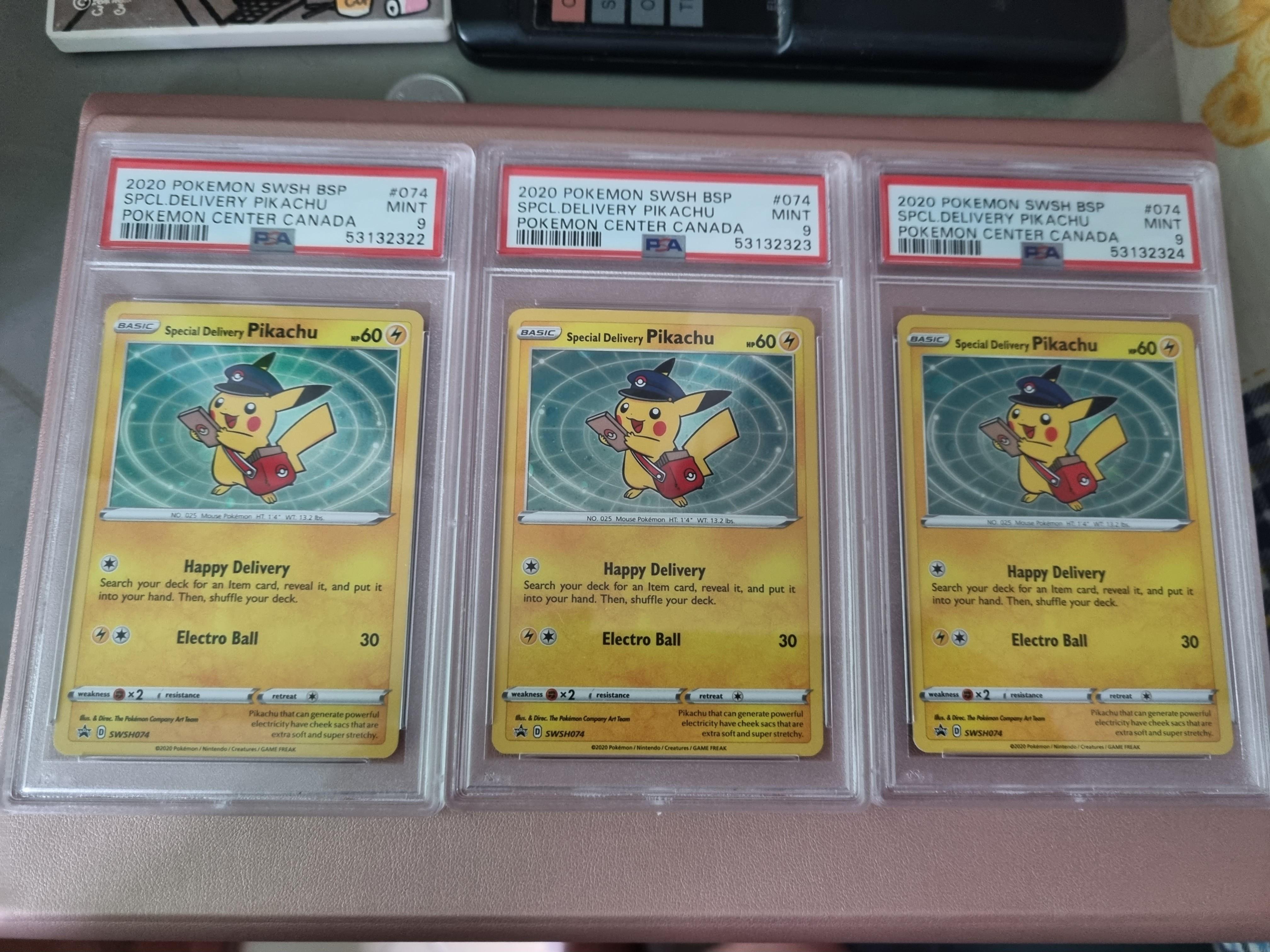 pokemon center special delivery pikachu card Pikachu