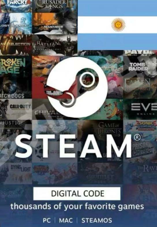 Steam Card 阿根廷充值卡 遊戲機 遊戲機裝飾配件 遊戲禮物卡及帳戶 Carousell