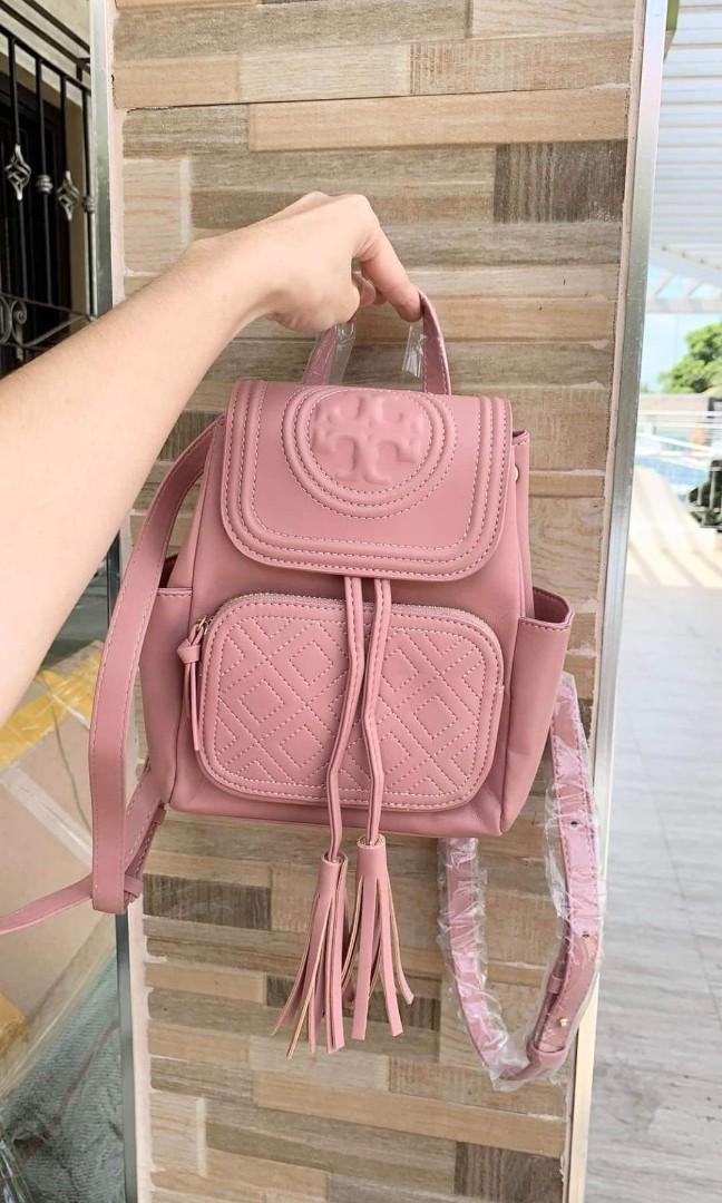 Tory burch pink backpack new arrivals