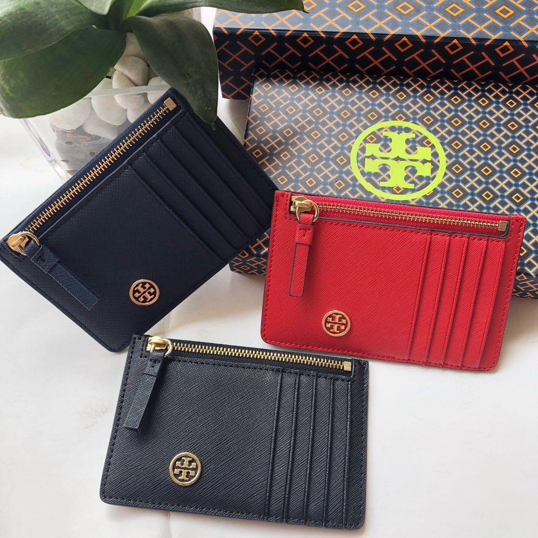 Tory Burch Georgia top zip card Holder (3 colours), Women's Fashion, Bags &  Wallets, Purses & Pouches on Carousell