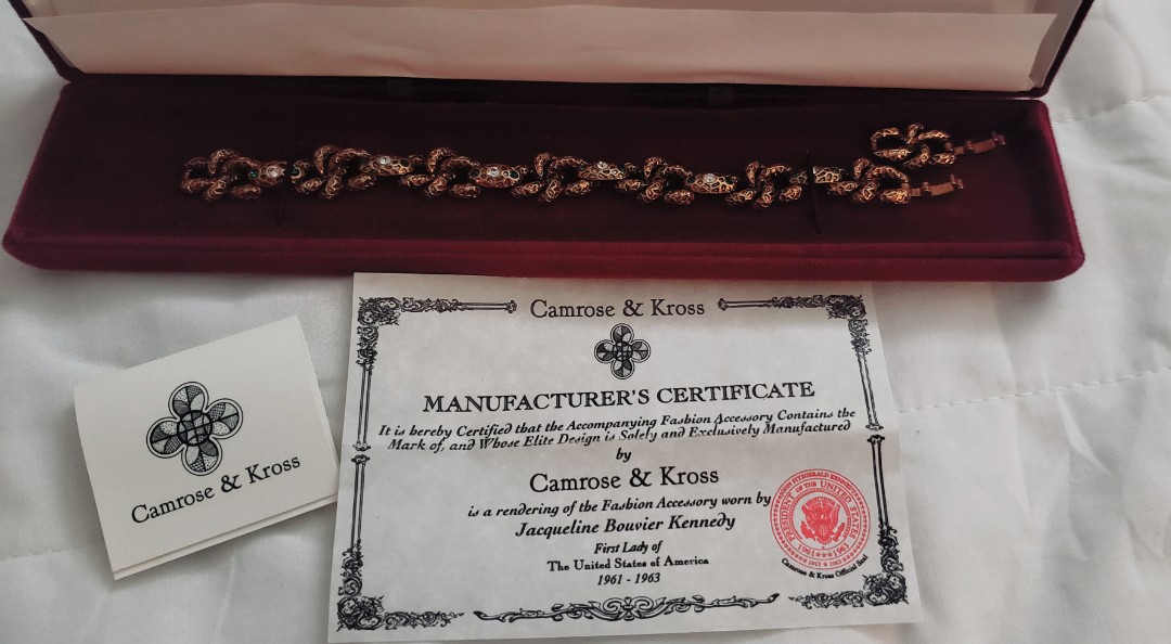 Vintage Camrose Kross Jacqueline Kennedy Bracelet Antiques Vintage Collectibles on Carousell