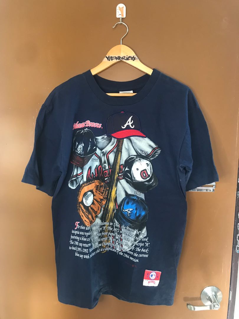 Vintage Atlanta Braves Tomahawk Worst to First T Shirt 1991 MLB