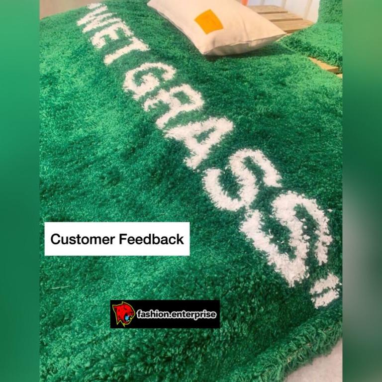 Virgil Abloh x Ikea Markerad Wet Grass Rug Mat Green Off White Limited  Edition