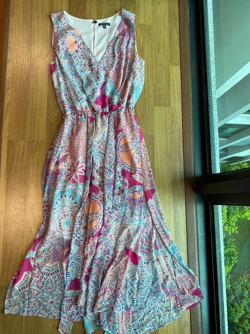 Warehouse paisley midi dress sales