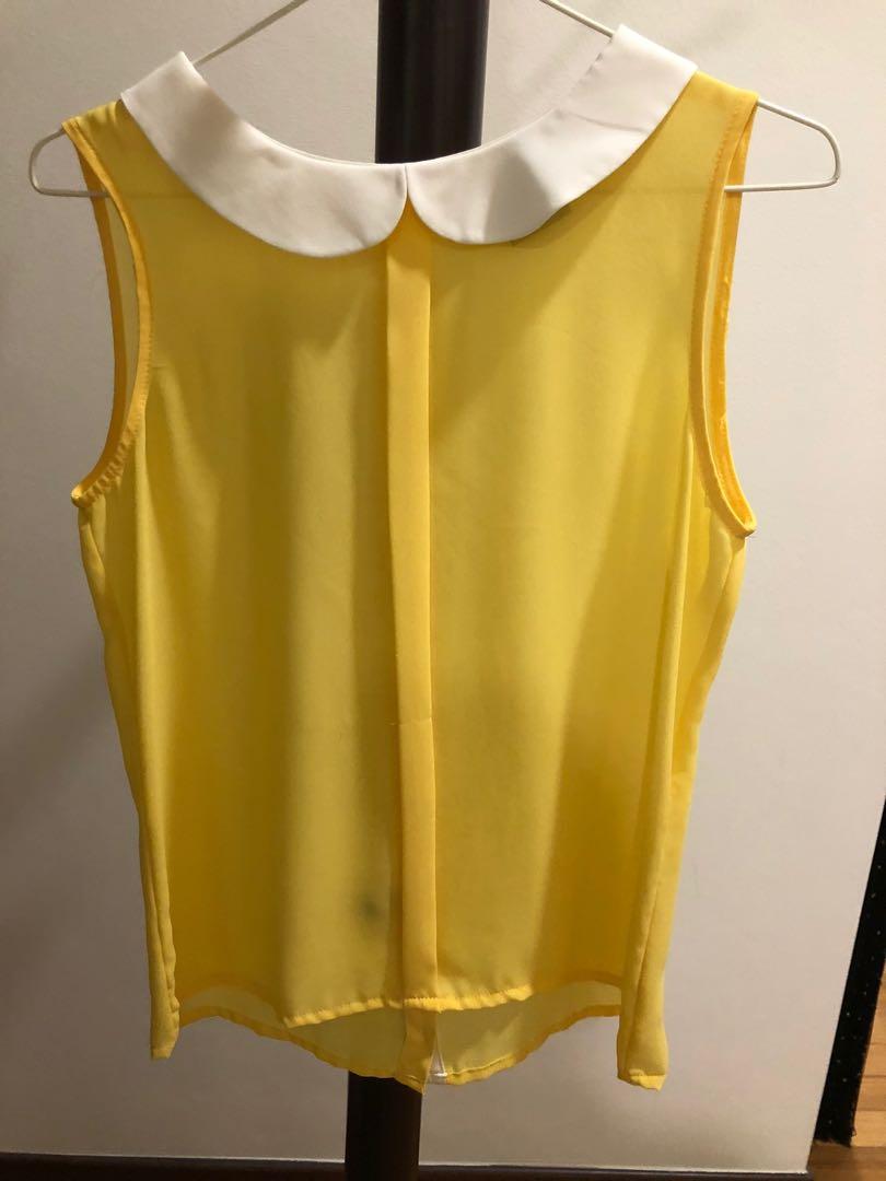 yellow sheer top