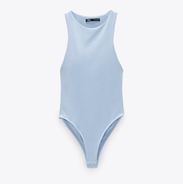 Blue bodysuit zara clearance