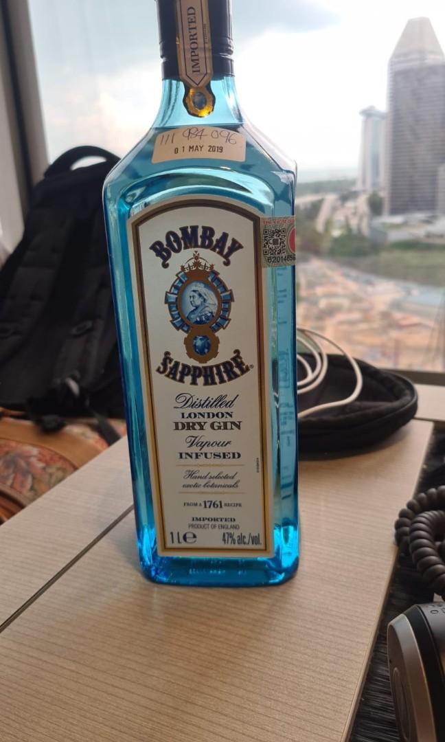 1 ltr Bombay Sapphire, Food & Drinks, Alcoholic Beverages on Carousell