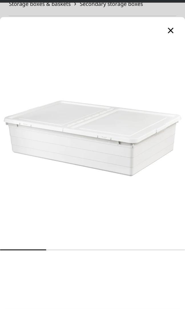 (2) IKEA storage boxes (Sockerbit), 傢俬＆家居, 傢俬, 櫃子、組合櫃及置物架 Carousell
