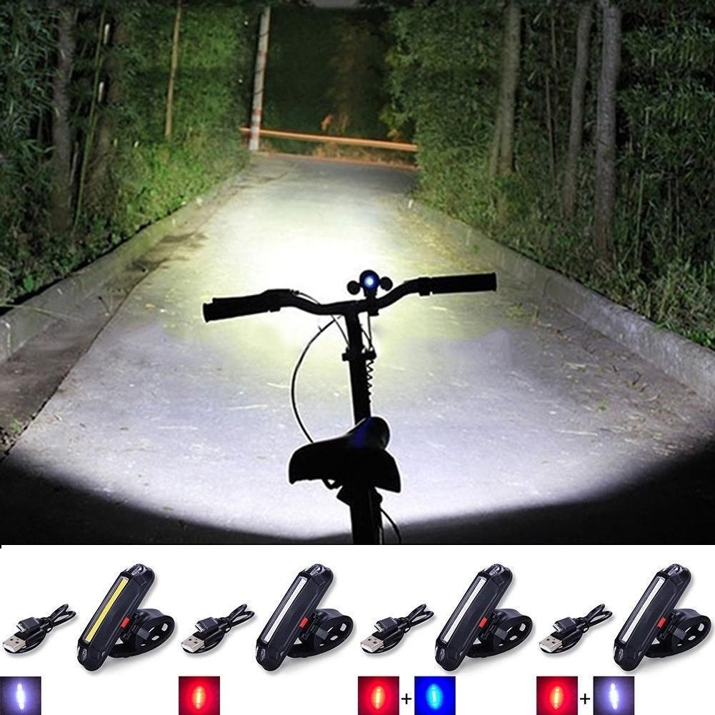 COB LED Bicycle Bike Cycling Front Rear Tail Light USB Rechargeable 6 Modes Lamp COB LED Bicycle Bike Cycling Front Rear Tail Light USB Rechargeable 6 Modes Lamp