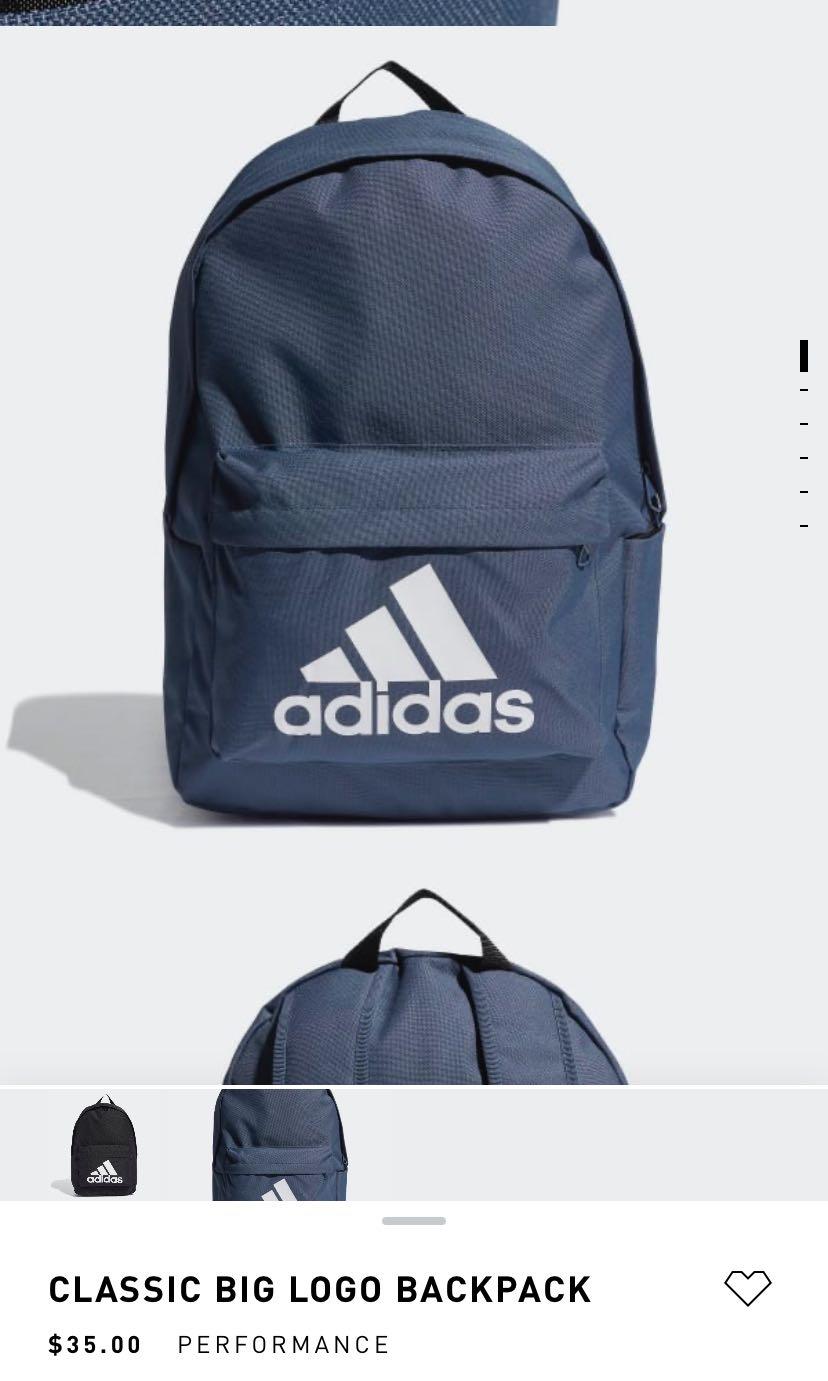 Adidas classic best sale big logo backpack