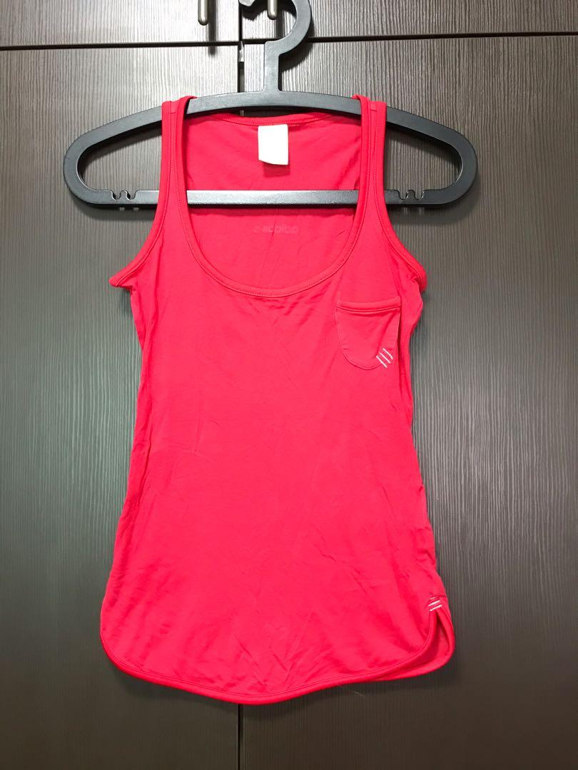 red adidas tank