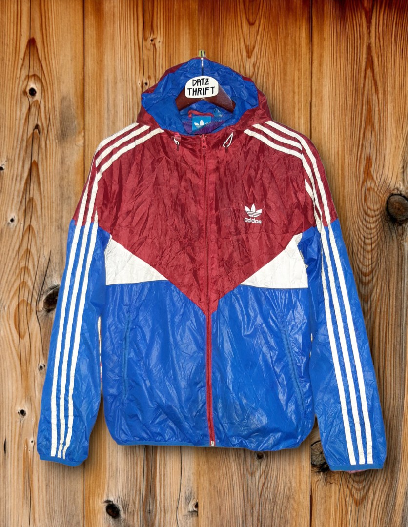 adidas tri color windbreaker
