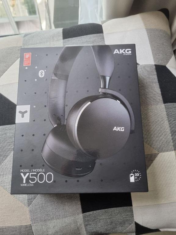 AKG Y500 Wireless On Ear Headphones Black 2 pairs Audio Headphones Headsets on Carousell