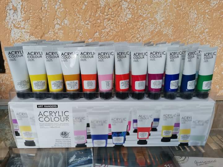 ART RANGER ACRYLIC PAINT SET 48 COLORS, Hobbies & Toys, Stationary