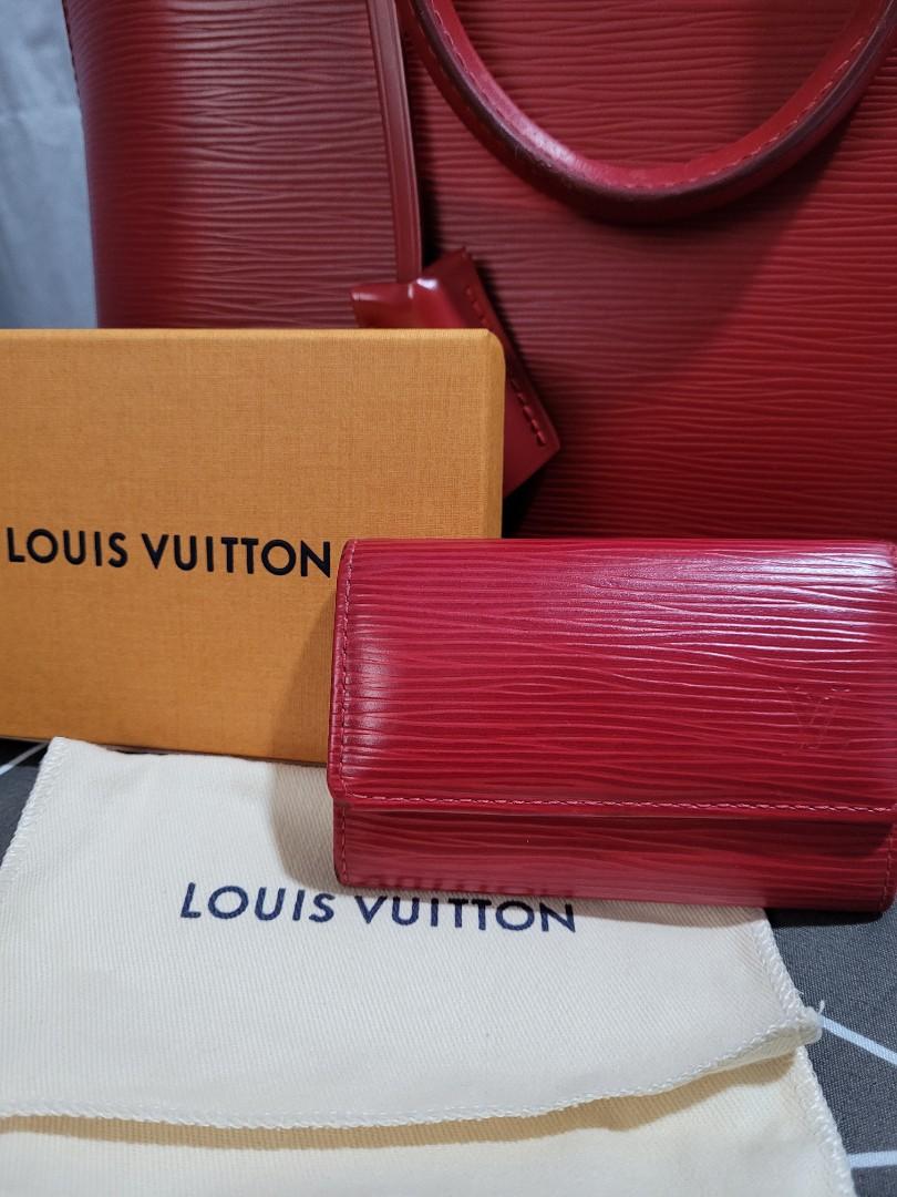 Authentic LOUIS VUITTON Red Epi Leather Key Holder 
