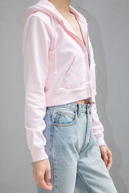 brandy melville cropped zip hoodie