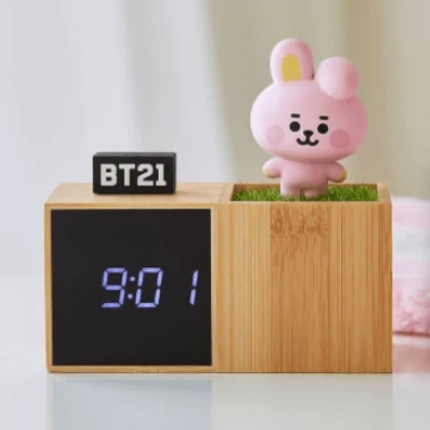 BTS BT21 BABY X ROYCHE LED DIGITAL DESK CLOCK OFFICIAL, Furniture