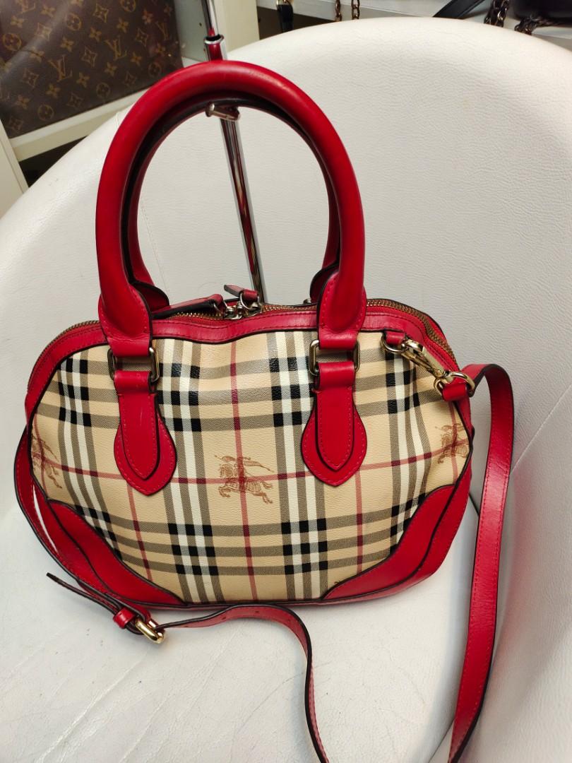 Burberry, Bags, Burberry Red Nova Check 2 Way Bag