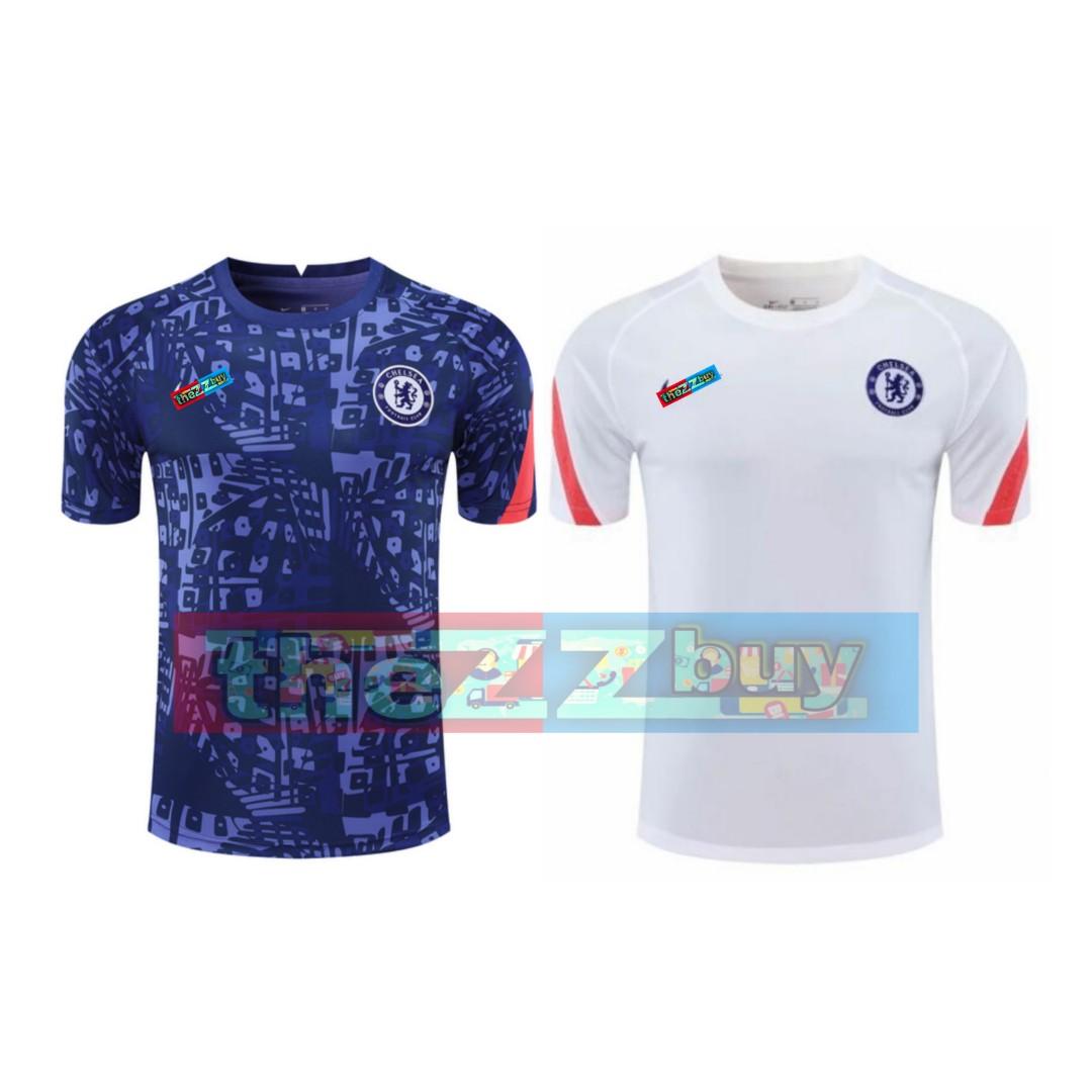 Chelsea Training Blue White Jersey 20 21 Pre Match Football Jersey Soccer Jersey Sports Sports Apparel On Carousell
