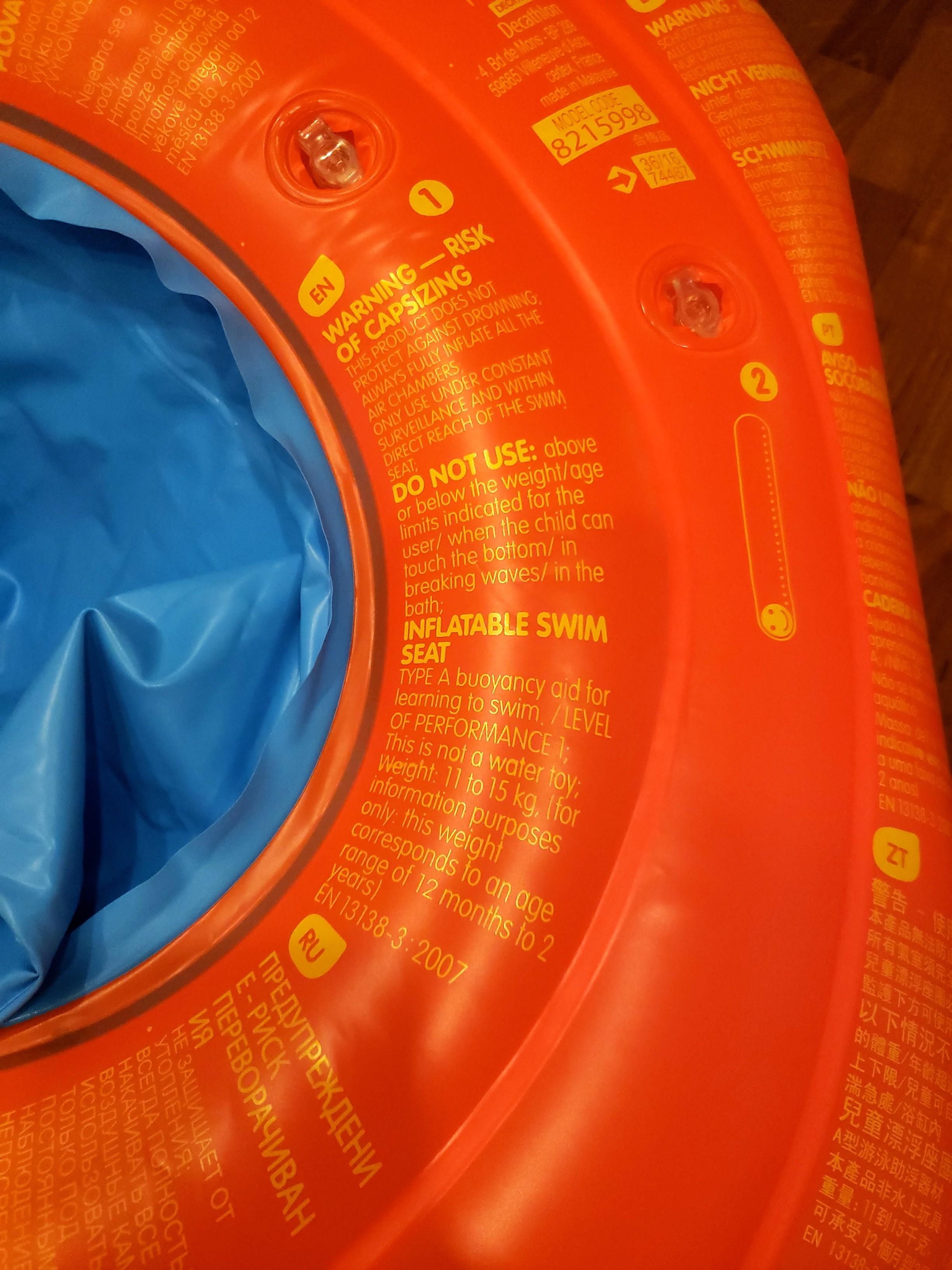 Decathlon swim seat float (1224mth), Babies & Kids, Infant Playtime on Carousell