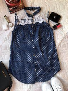 Denim sleeveless