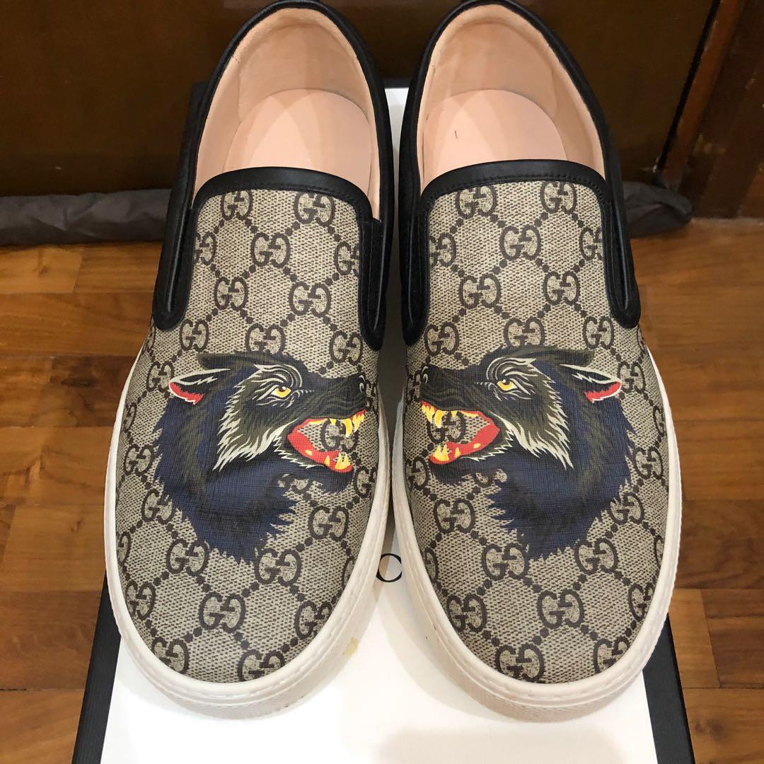 Gucci wolf hot sale slip on