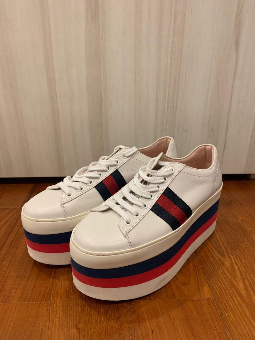 Gucci high hotsell heel sneakers