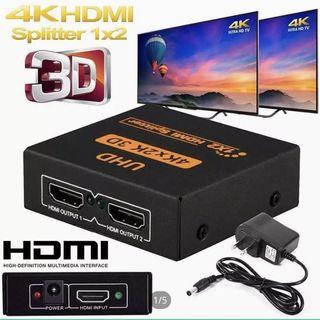 HDMI Splitter with Power Supply Adapter