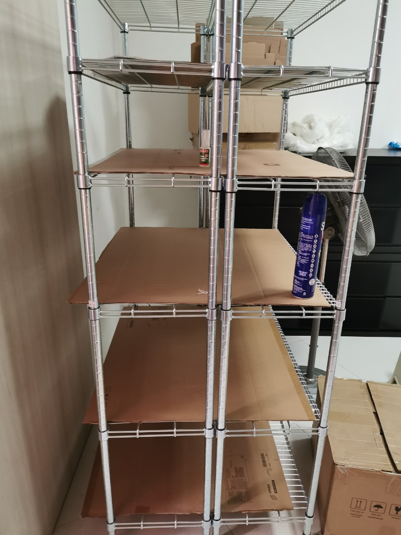 Ikea metal rack, Furniture & Home Living, Furniture, Shelves,