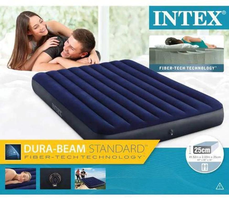 Full Size Classic Airbed Mattress Inflatable Blow Up Air Bedding 2 in 1 Valve 
