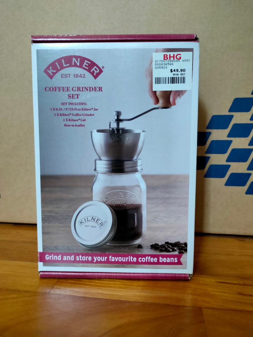 Kilner Coffee Grinder Set + Hario V60 Dripper (01) + Hario V60 Coffee