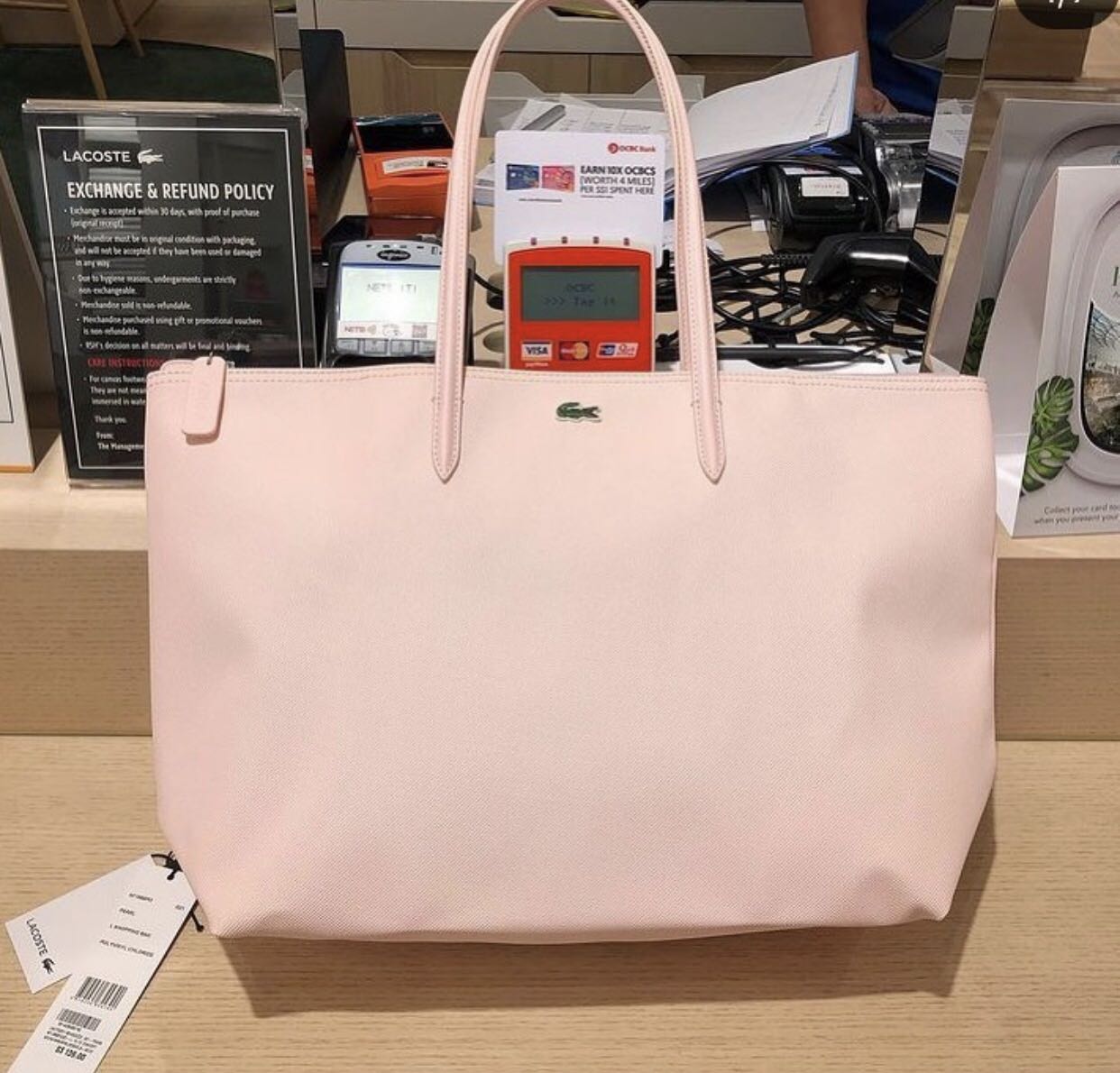 lacoste large tote