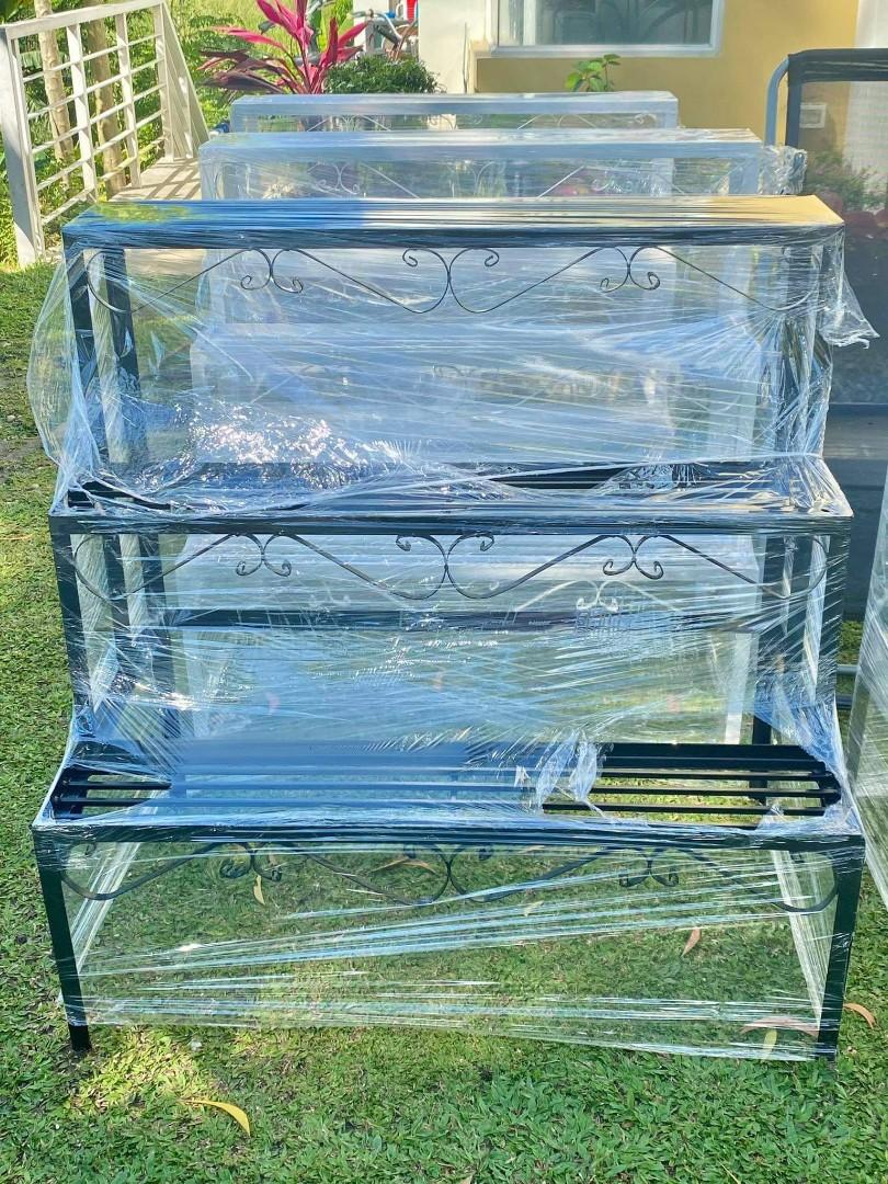 Metal Plant Rack with mesh grid, Furniture & Home Living, Gardening