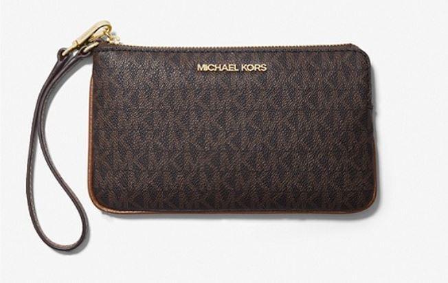 READY STOCK] Michael Kors Jet Set Travel Large Logo Wristlet, Women's  Fashion, Bags & Wallets, Clutches on Carousell