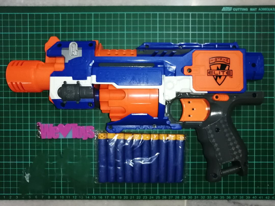 Complete Nerf Elite Stockade Electric Blaster With 20 Darts Semi Automatic