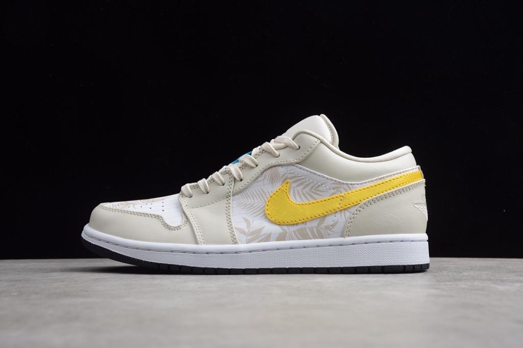 Air jordan 1 low white gym yellow discount