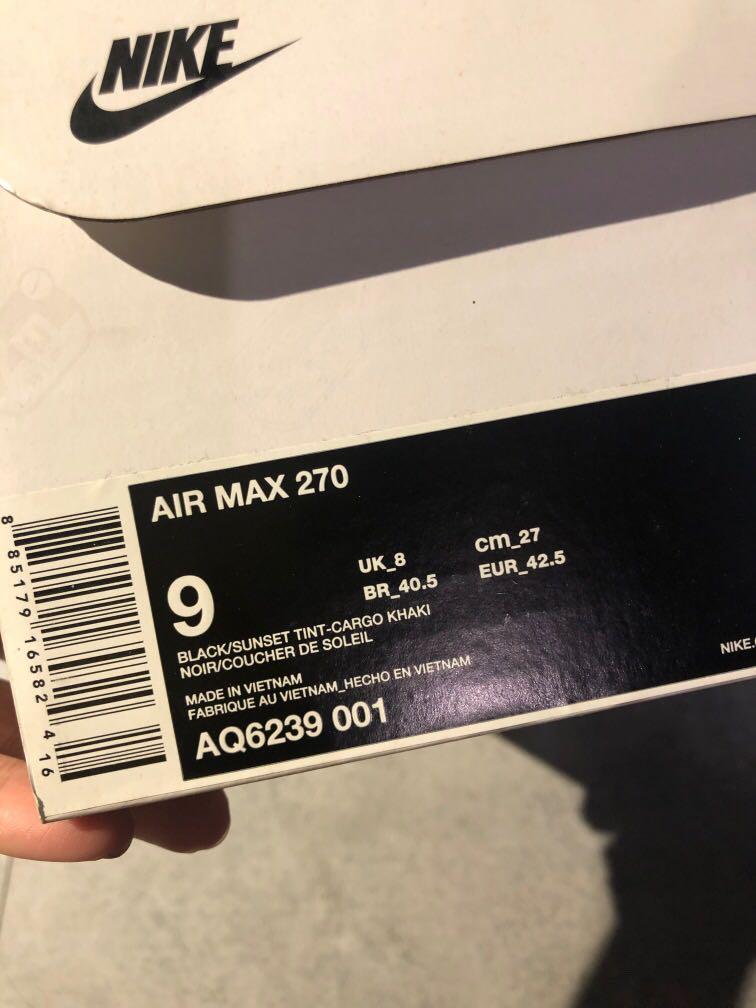 Nike 270 hot sale camo sunset